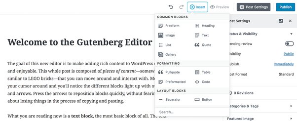 gutenberg editor