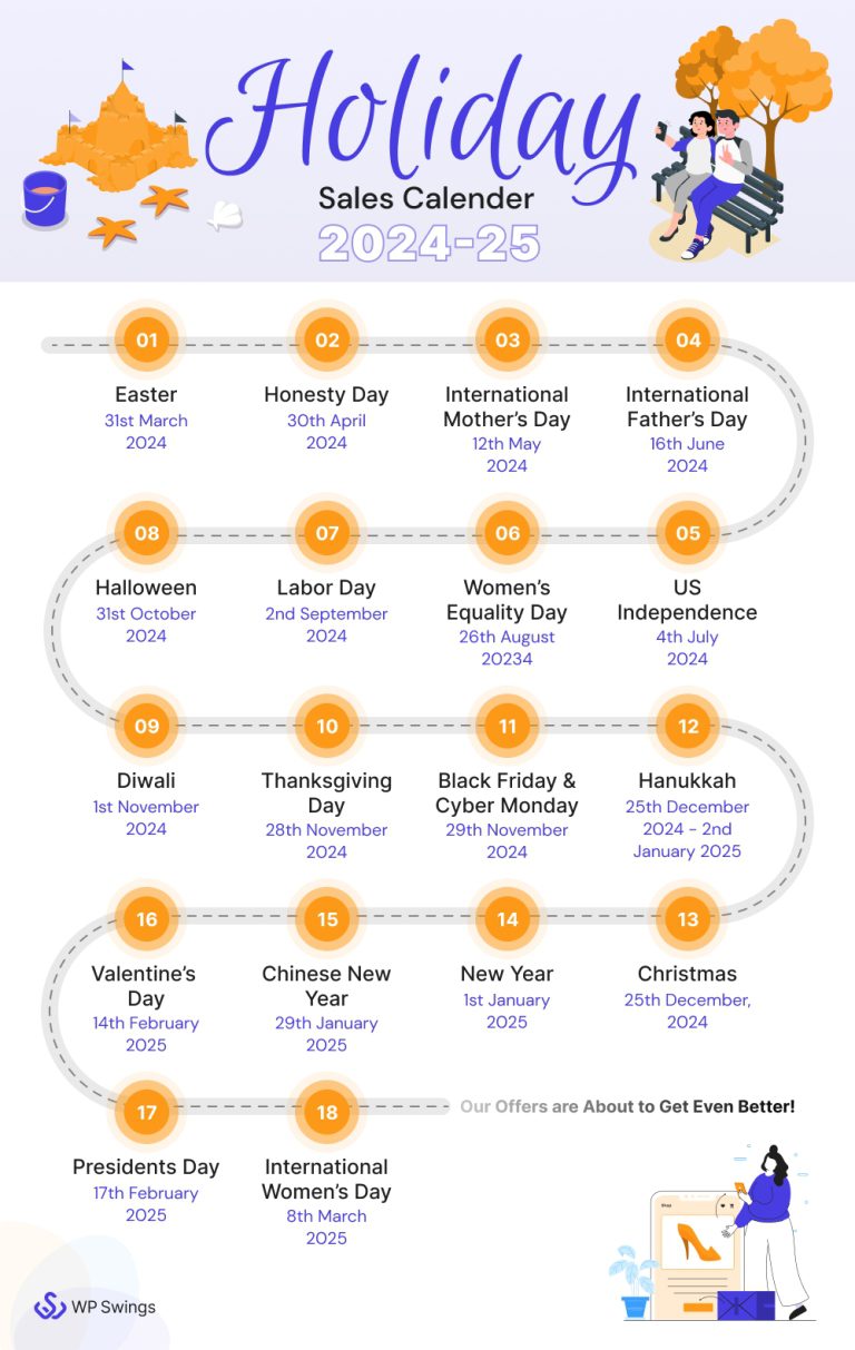 Holiday Sales Calendar for Festive Season 2024 WP Swings