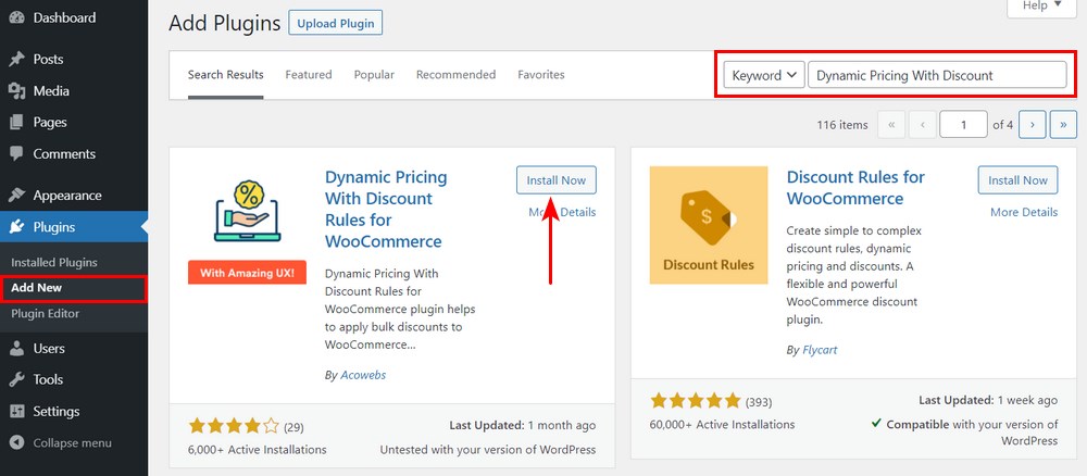 install dynamic pricing plugin