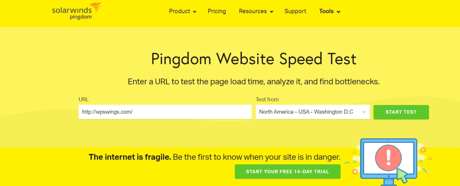 pingdom test