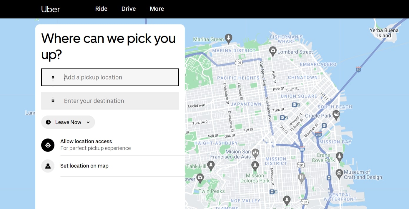 service marketing example like uber