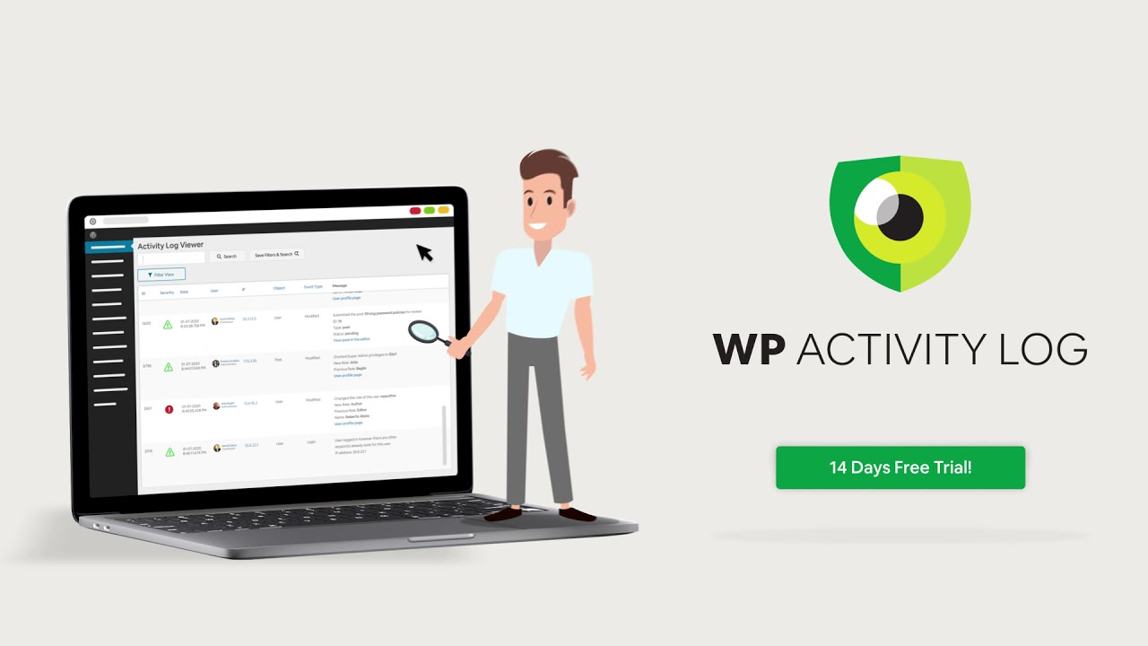 wp activity log plugin