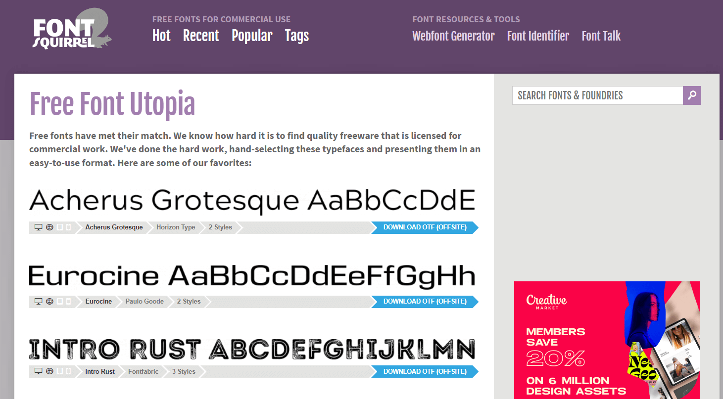 font squirrel