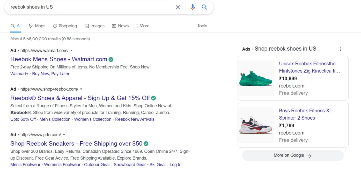 google shopping ads