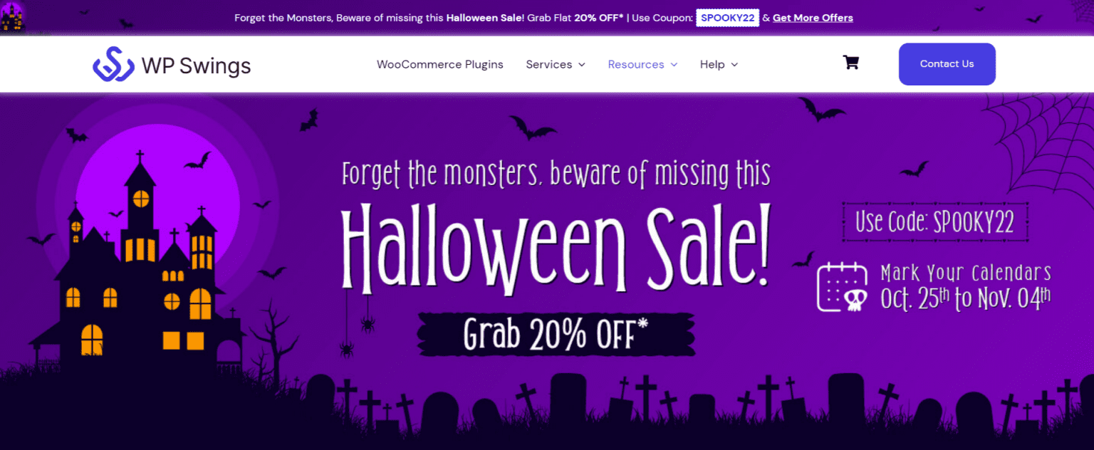 Top Halloween Sales Get Them Before They Vanish! WP Swings