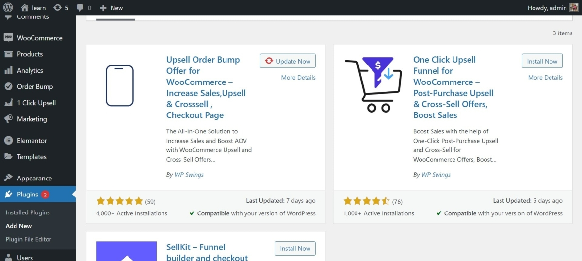 install WooCommerce upsell funnel