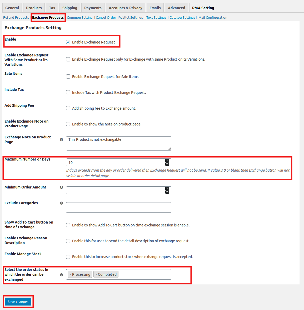 exchange system for wcfm