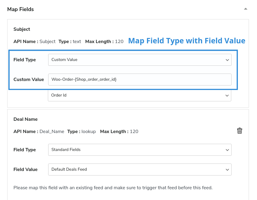 map fields