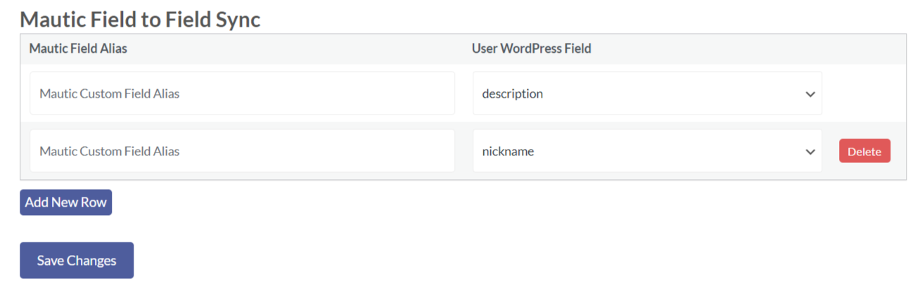 mautic field to field sync