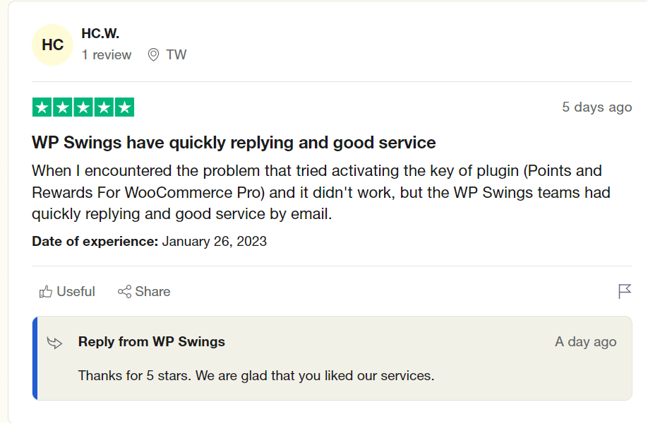 wp swings review on trustpilot