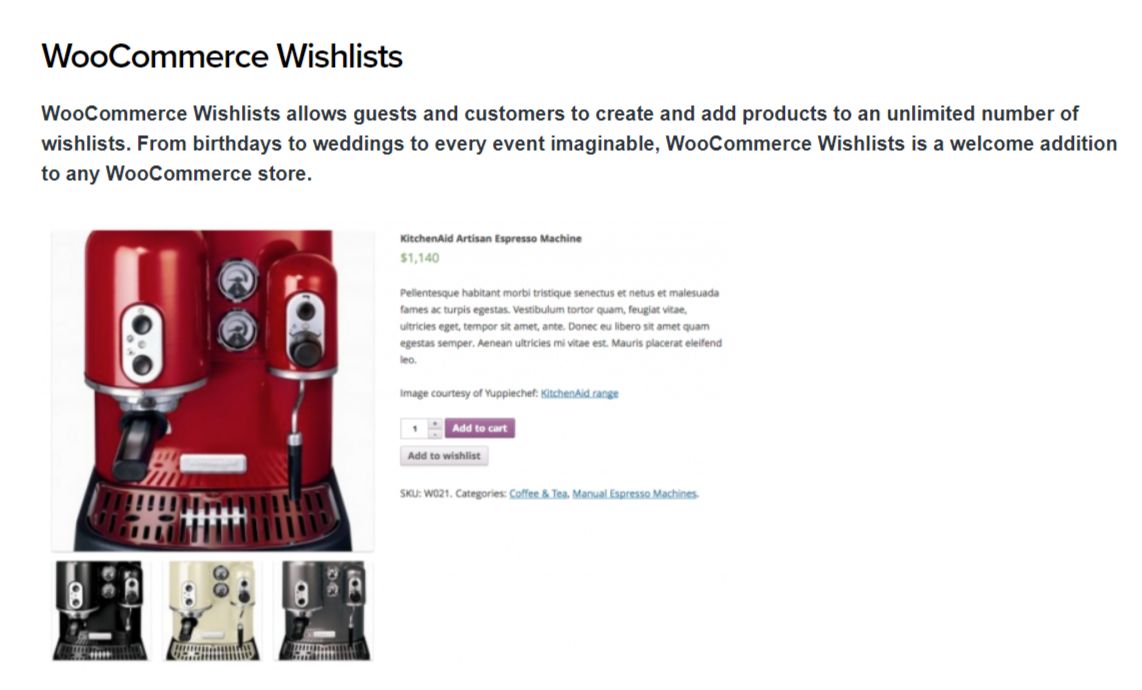 WooCommerce Wishlists