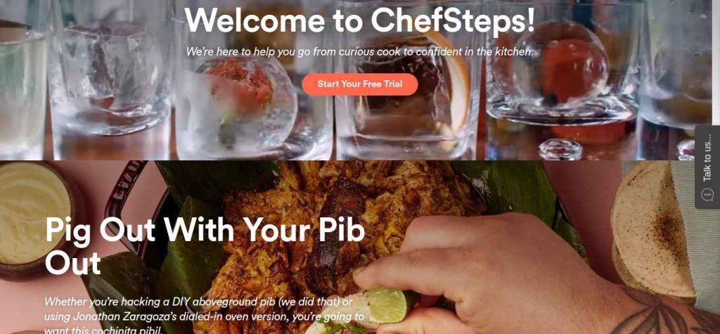 Chefsteps and Food Recipes Website