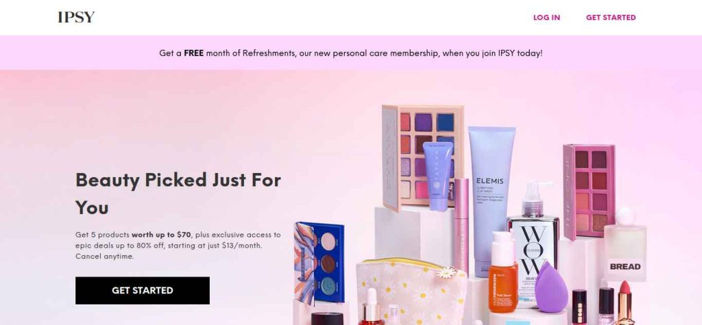 Ipsy Beauty and Skincare Website 