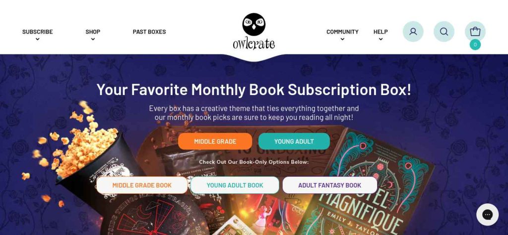 Owlcrate a Subscription based Website for Book Lovers