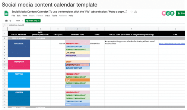 Editorial Calendar