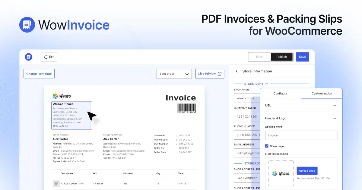 WowInvoice pdf invoice plugin