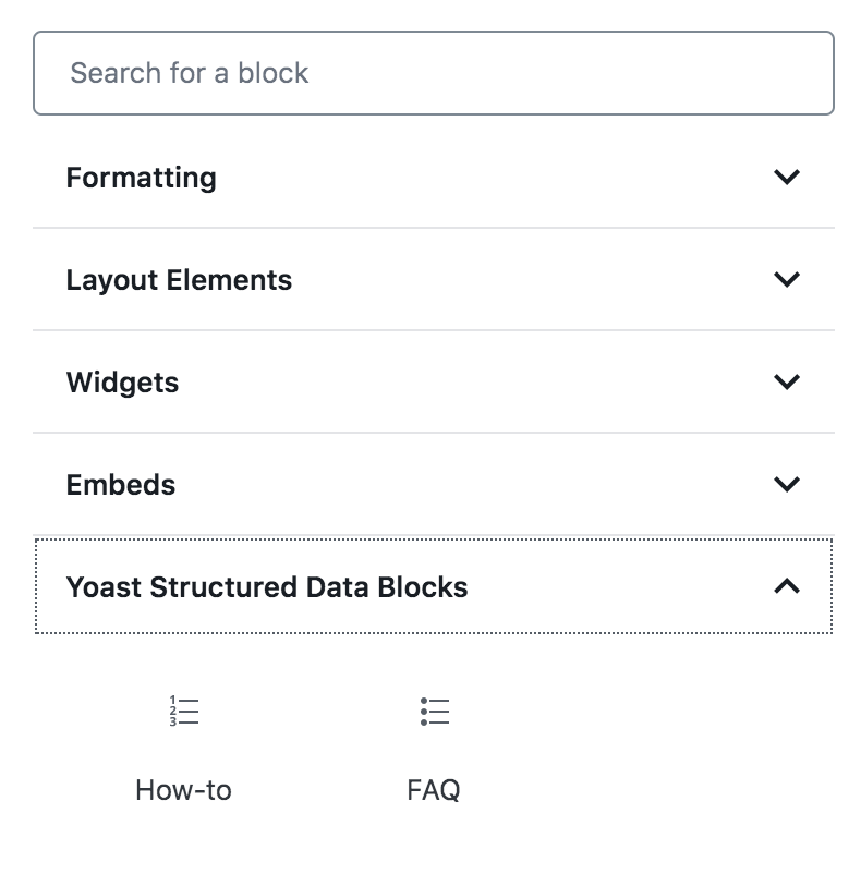 Yoast Structured Data Block