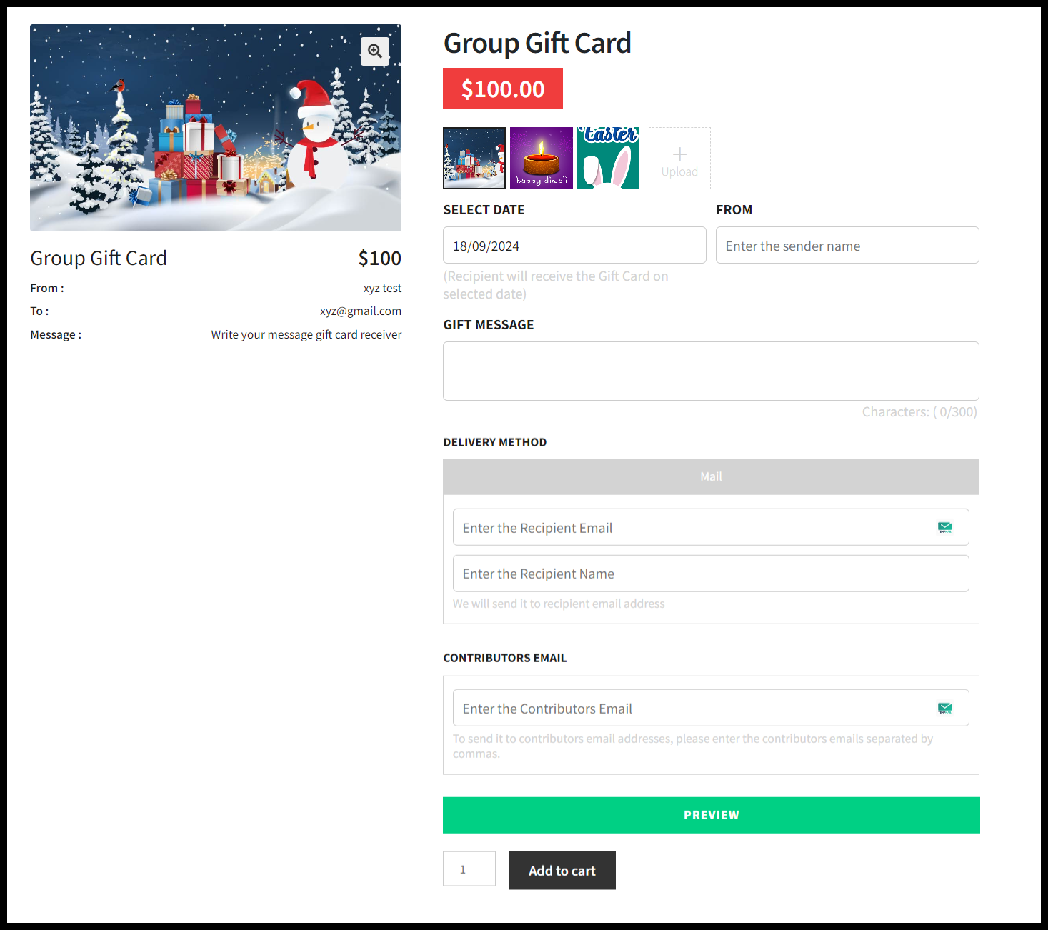 Group Gift Card