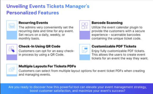 features of events plugin