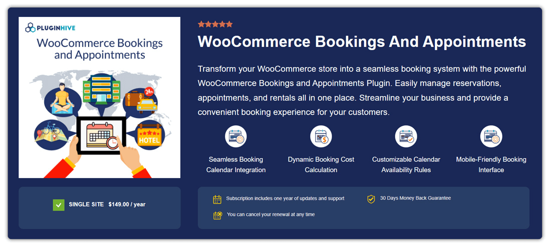WooCommerce Bookings and Appointments