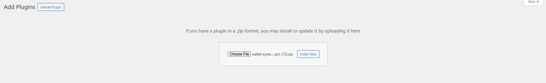 Add Wallet Plugin