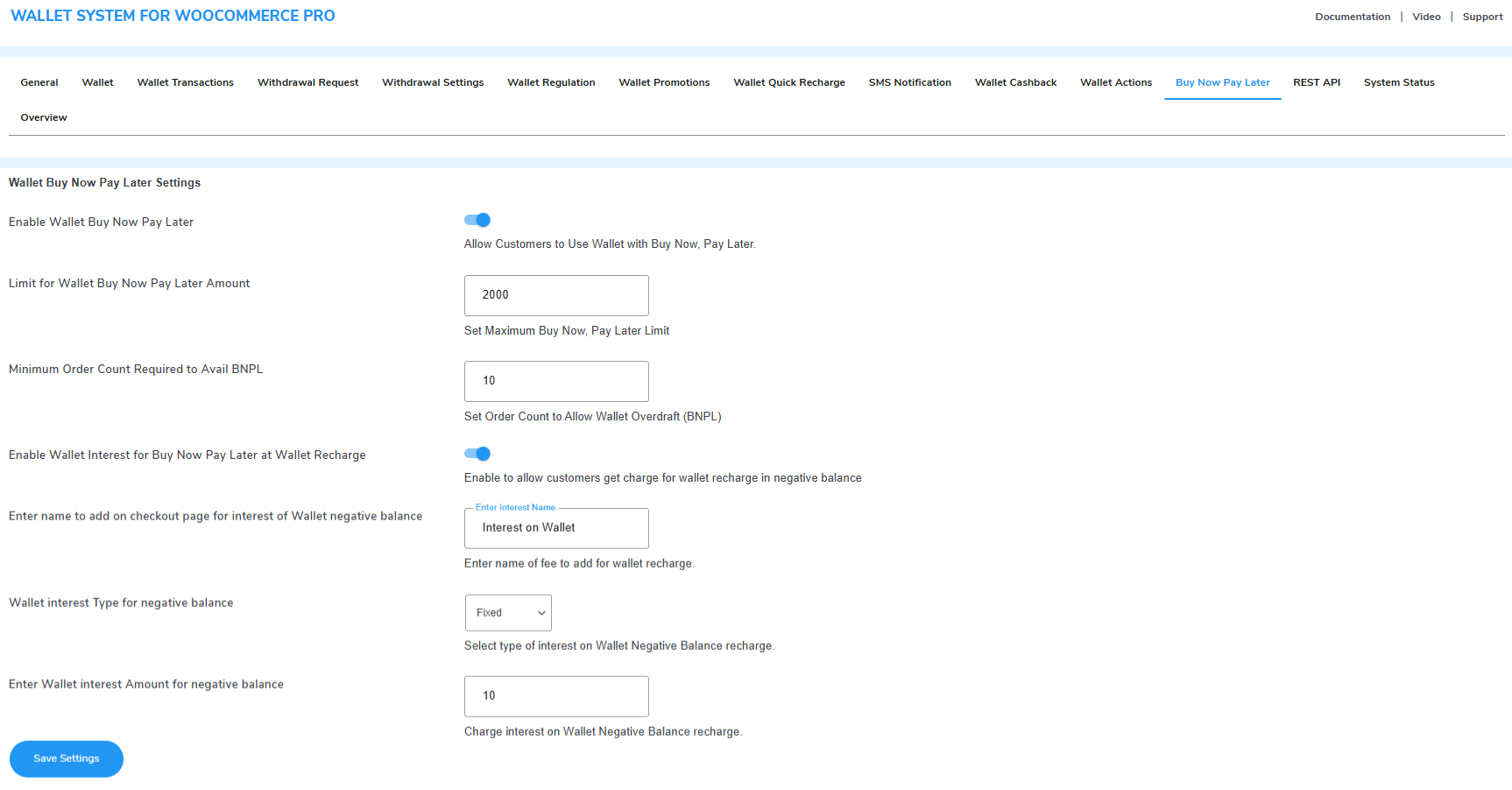 Wallet Plugin BNPL Tab
