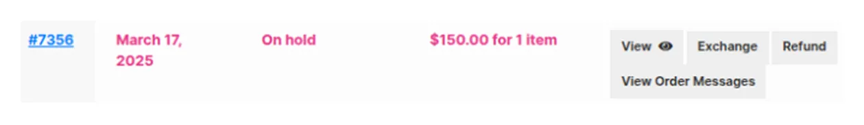 Provides Refund/Exchange/Cancel Requests Interface
