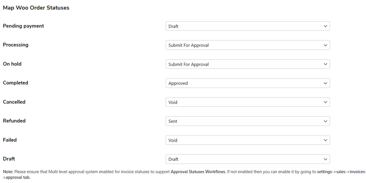 Sync Woo Order Status