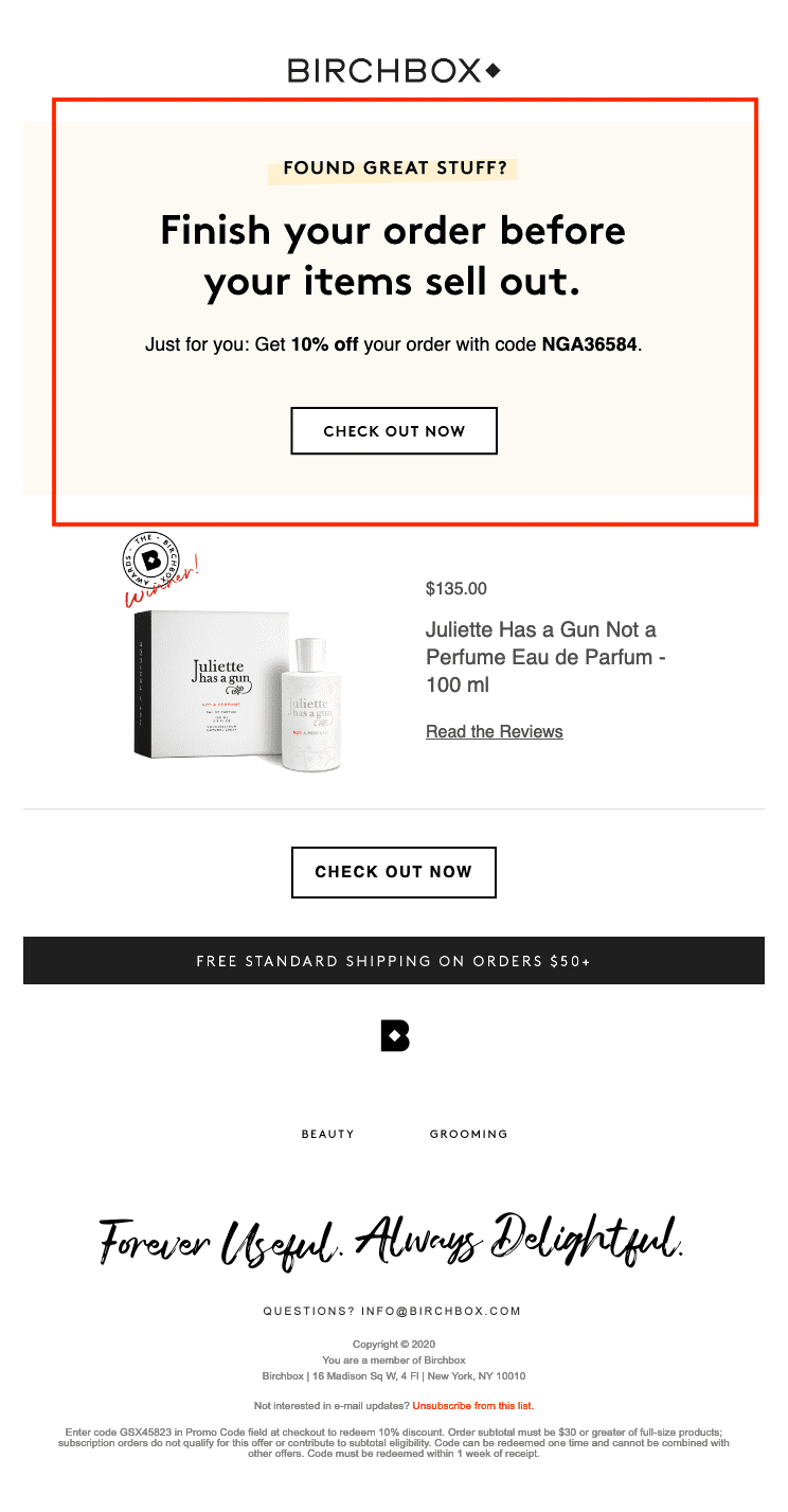 Abandoned Cart PopUp