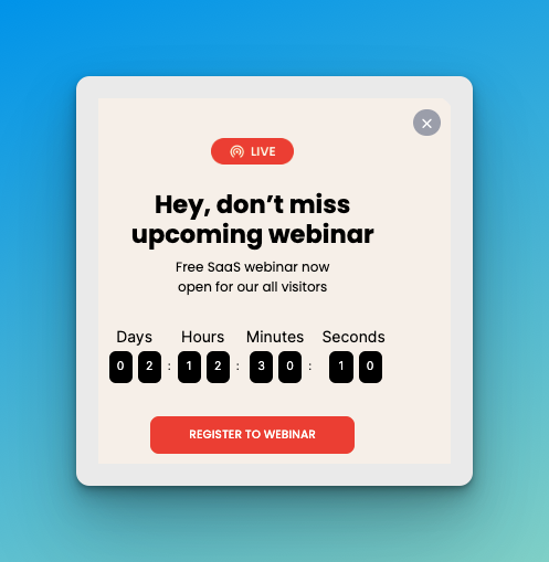 Important Info Pop-up