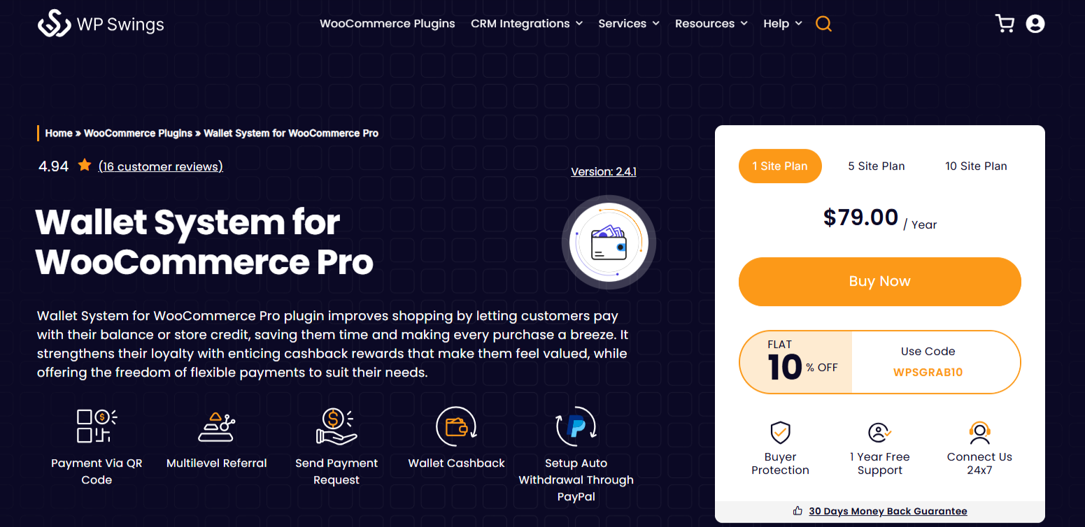 Wallet System Plugin Pricing