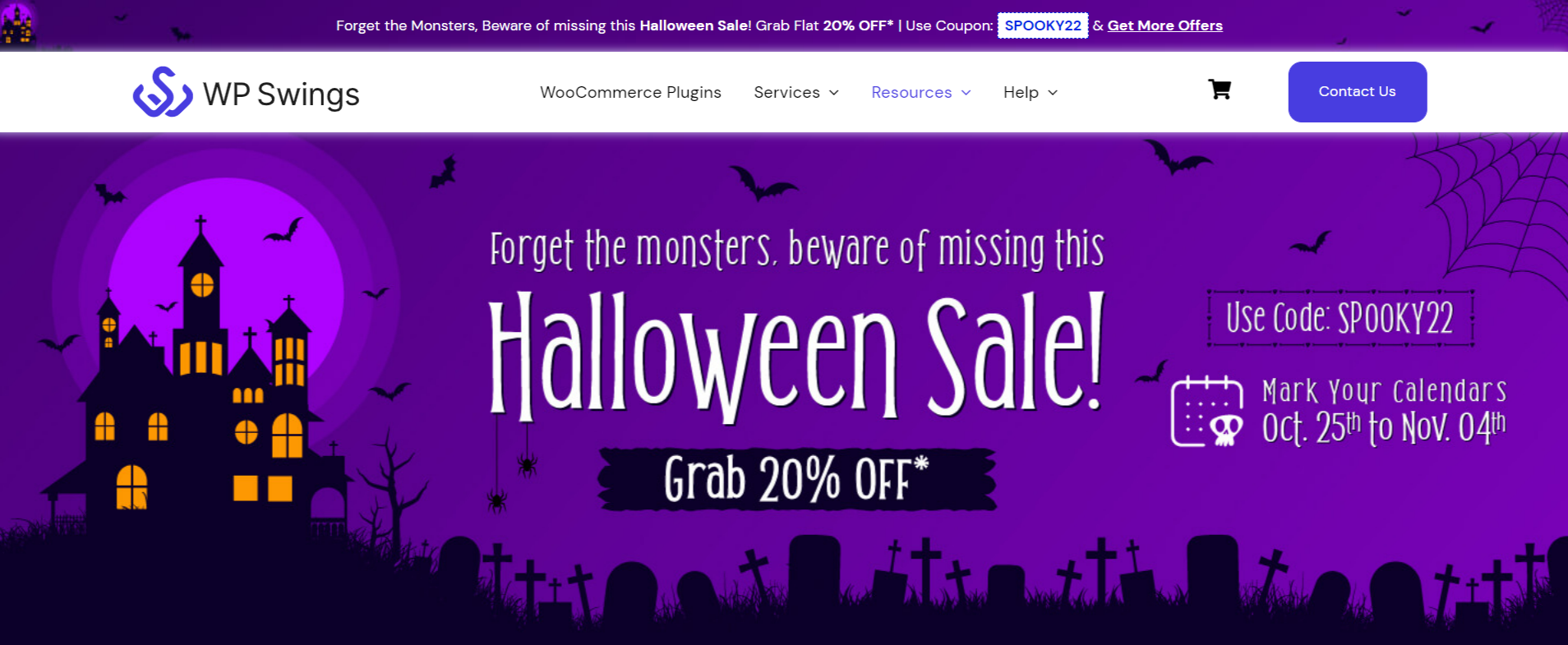 Halloween Sales WP Swings