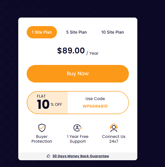 WP Swings Gift Cards Pricing