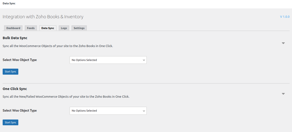 One Click and Bulk Sync