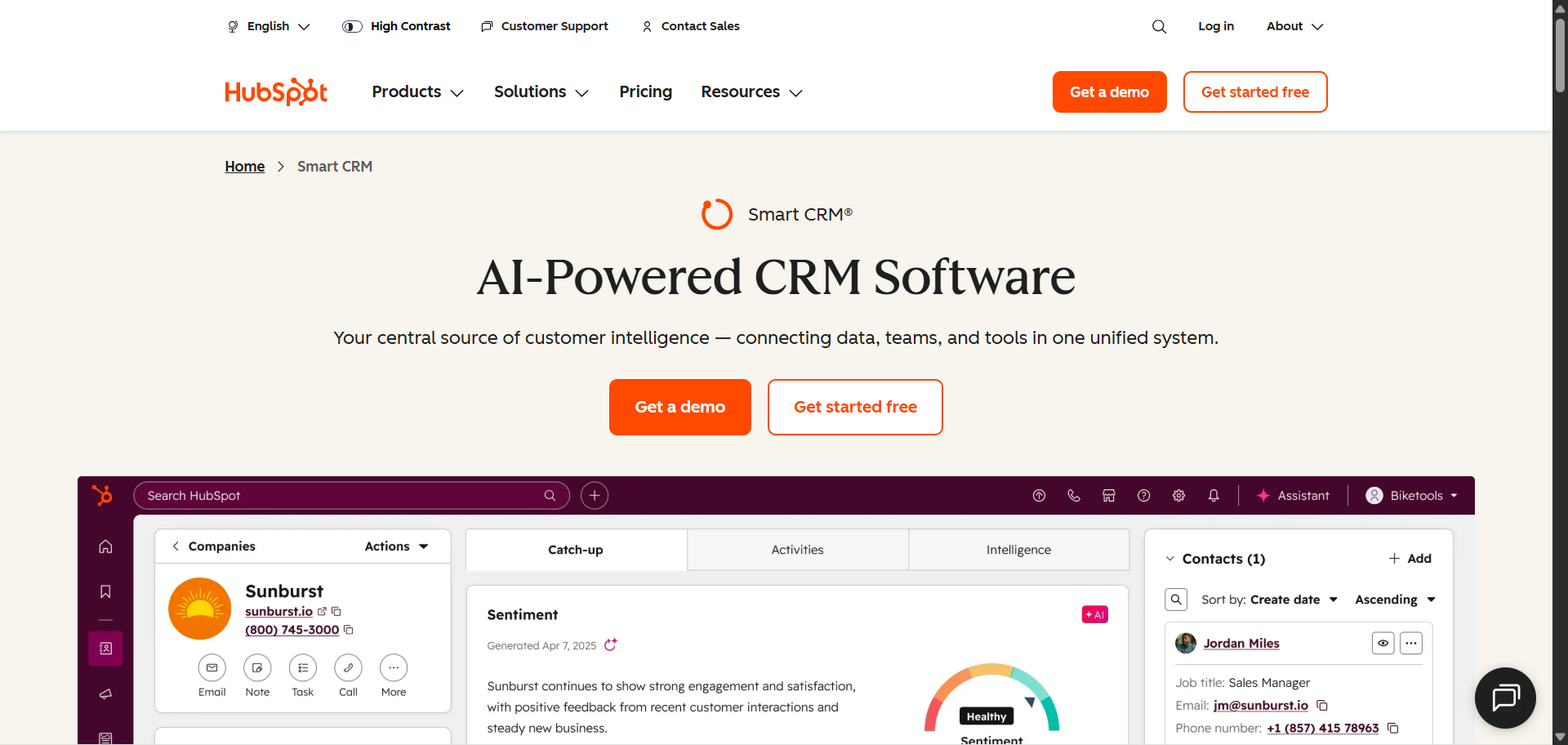 Hubspot Smart CRM
