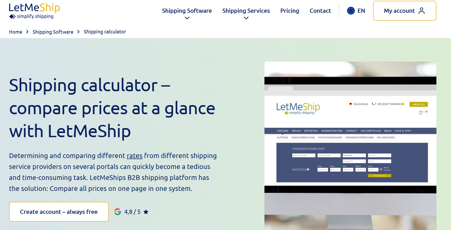 Let Me Ship Calculator