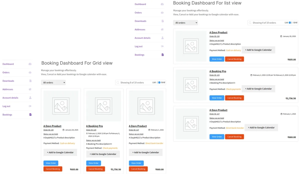 Centralized View For Bookings
