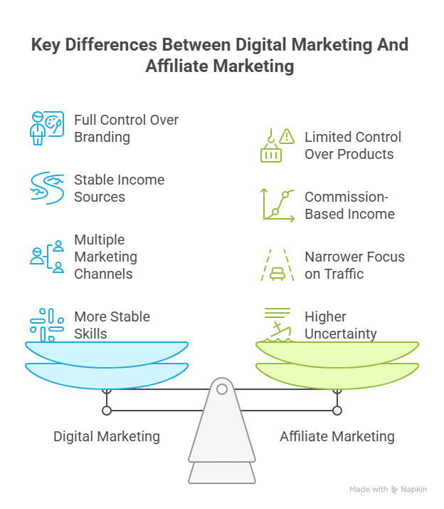 Key Differences - Digital Marketing vs Affiliate Marketing