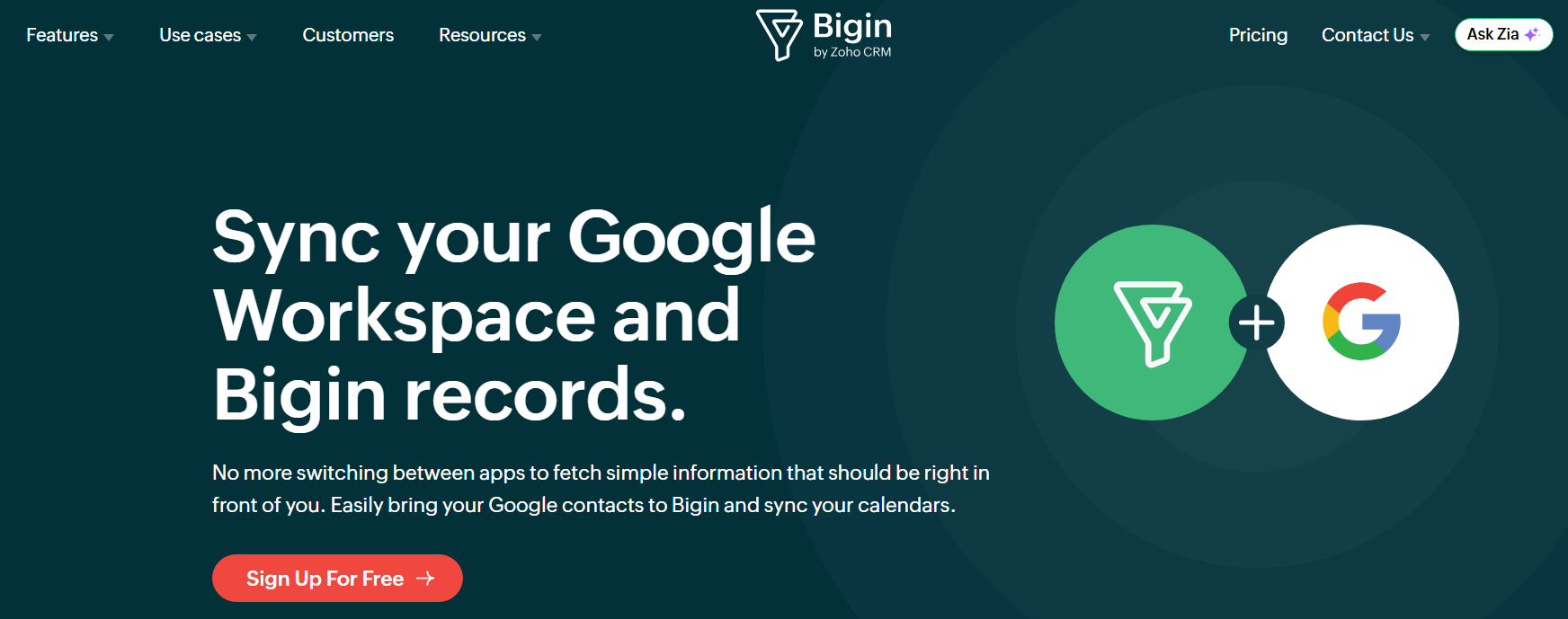 Bigin Google Workspace Integration