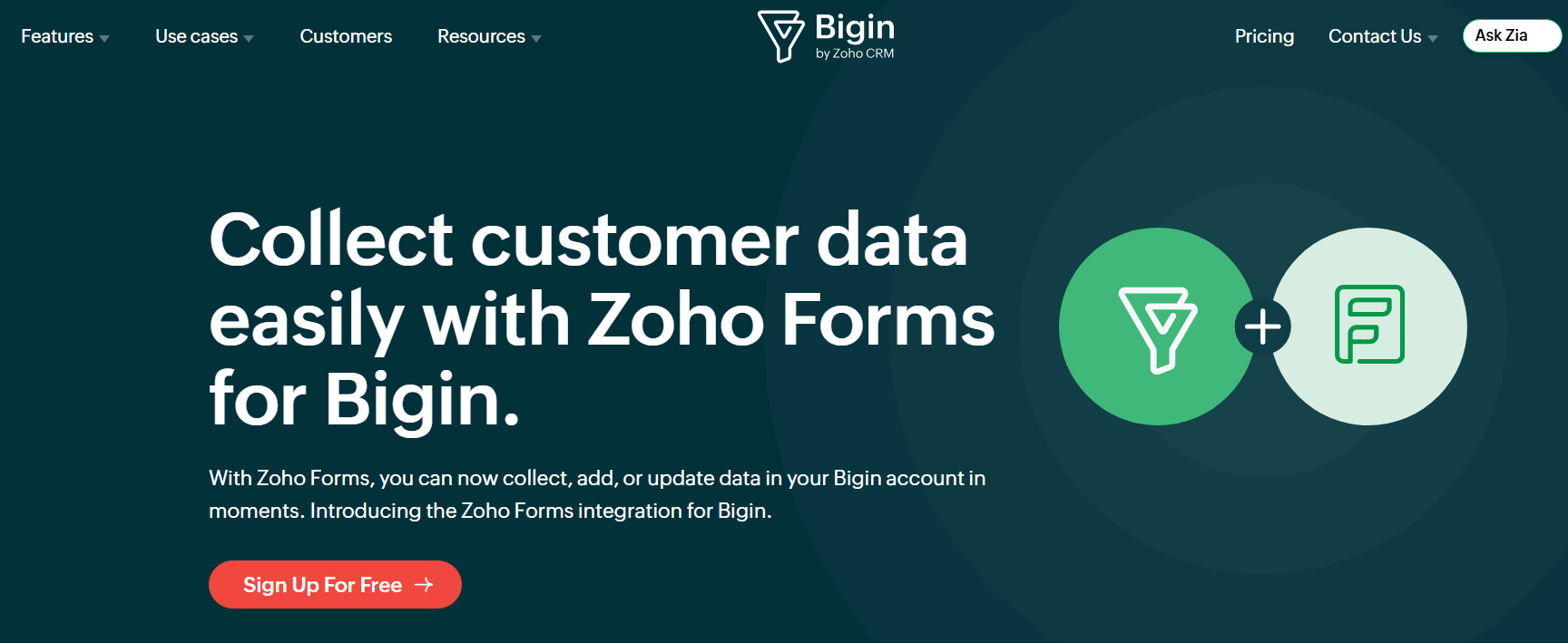 Bigin Zoho Forms Integration