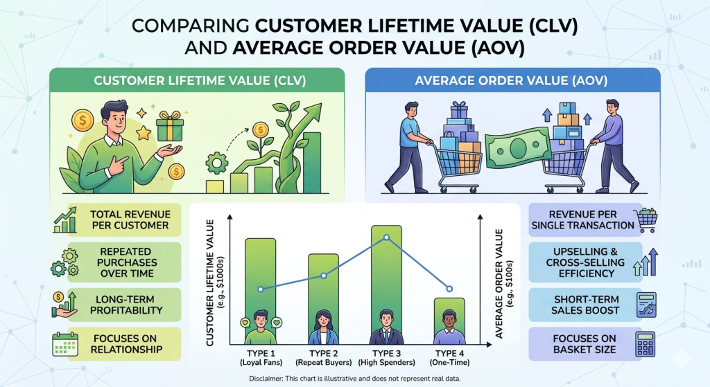 customer lifetime value vs average order value