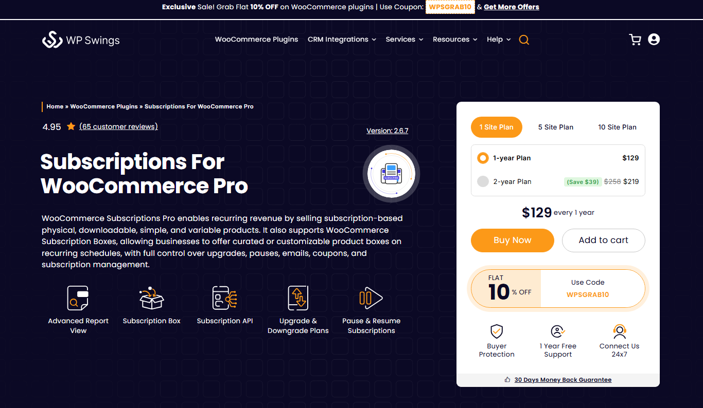 Subscription for WooCommerce by WP Swings