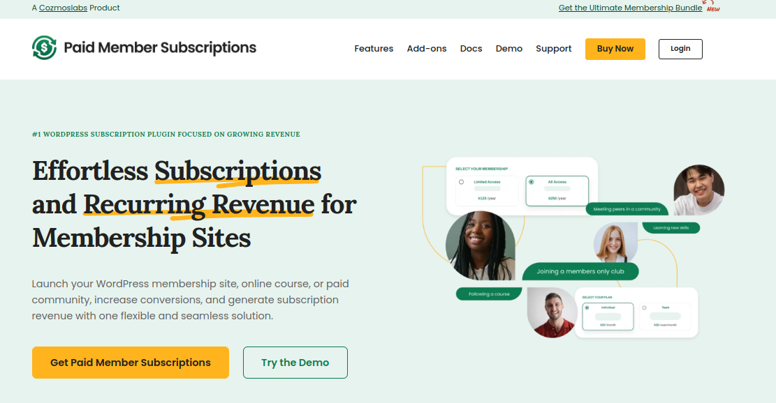 Paid Member Subscription