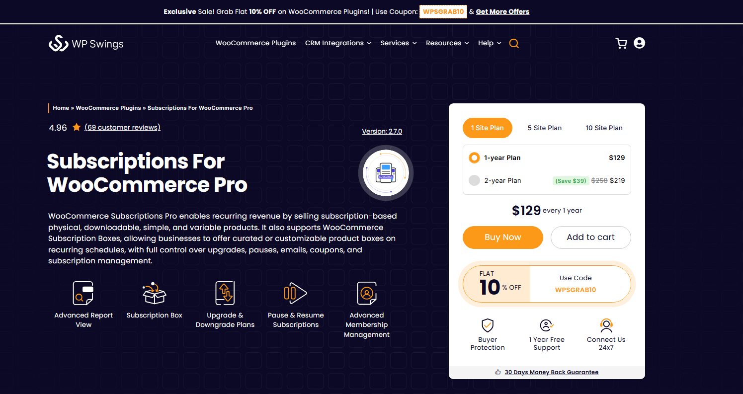 Subscription For WooCommerce by WP Swings