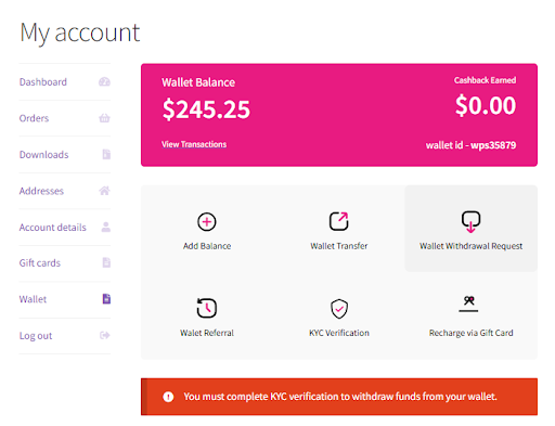 How Wallet Restrict Features for KYC