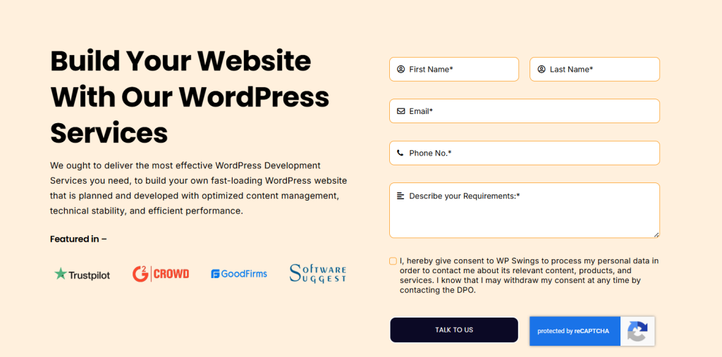 wp swings wordpress services