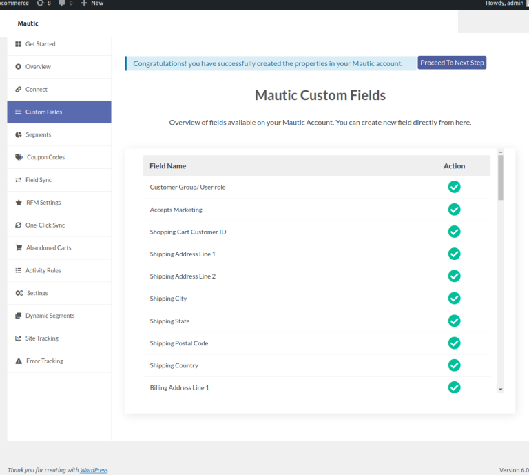 Mautic Custom Fields