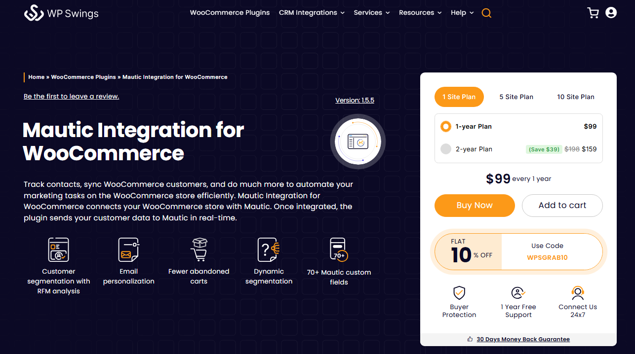 WP Swings Mautic Integration Plugin
