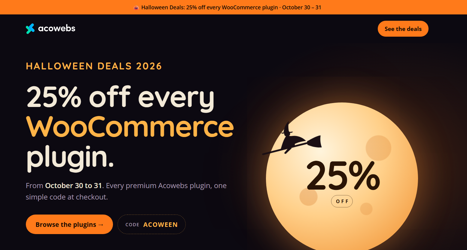 Acowebs Halloween Deals 2026